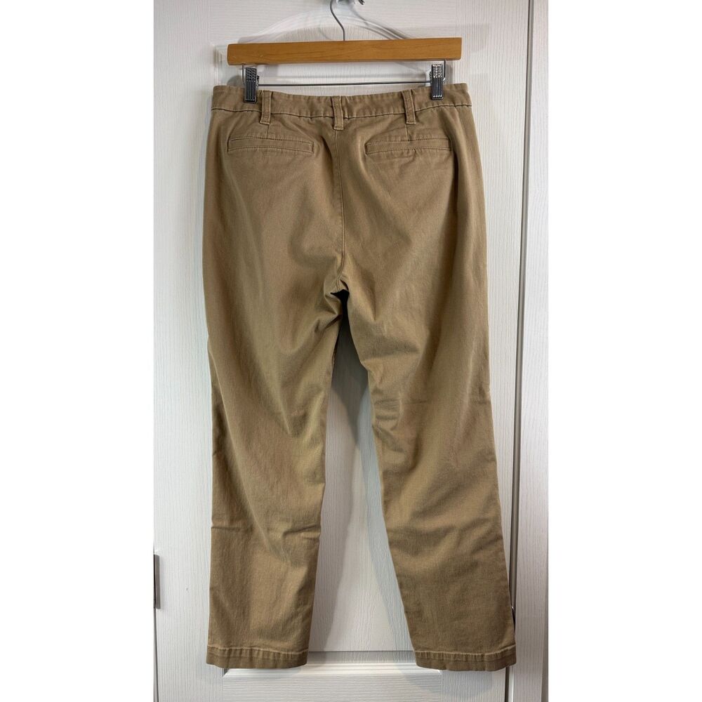 J.Crew High-Rise Girlfriend Chino Pants Womens 6 Khaki Tan Stretch AD156